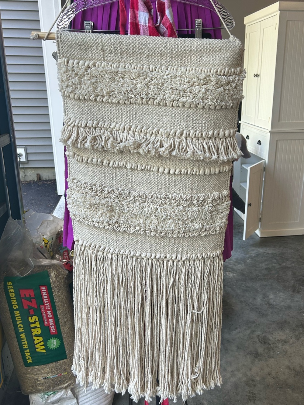 Boho Fringe Cream Hanging Decor